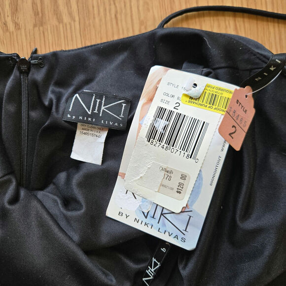 NWT Niki Livas 90s Y2K Crochet Ruched Dress 2 Fairy Grunge Whimsigoth Festival - Picture 9 of 12